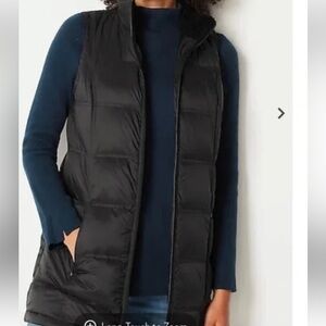 J Jill Women's Black Quilted Puffer Vest in size large
